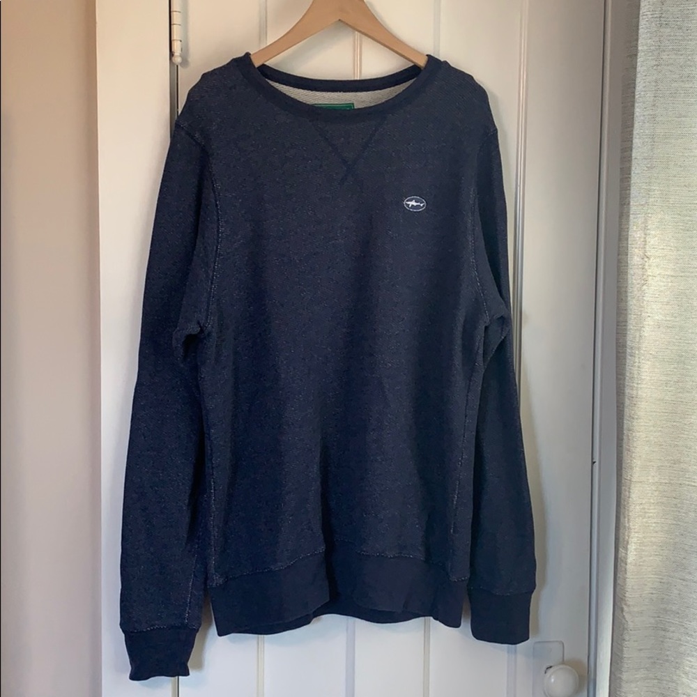 Oversized blue Dogfish Head crew neck